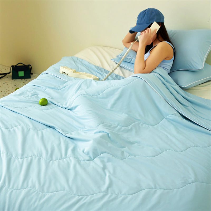 Summer Cooling Blanket with Nylon and Soybean Fiber - Multiple Sizes & Patterns