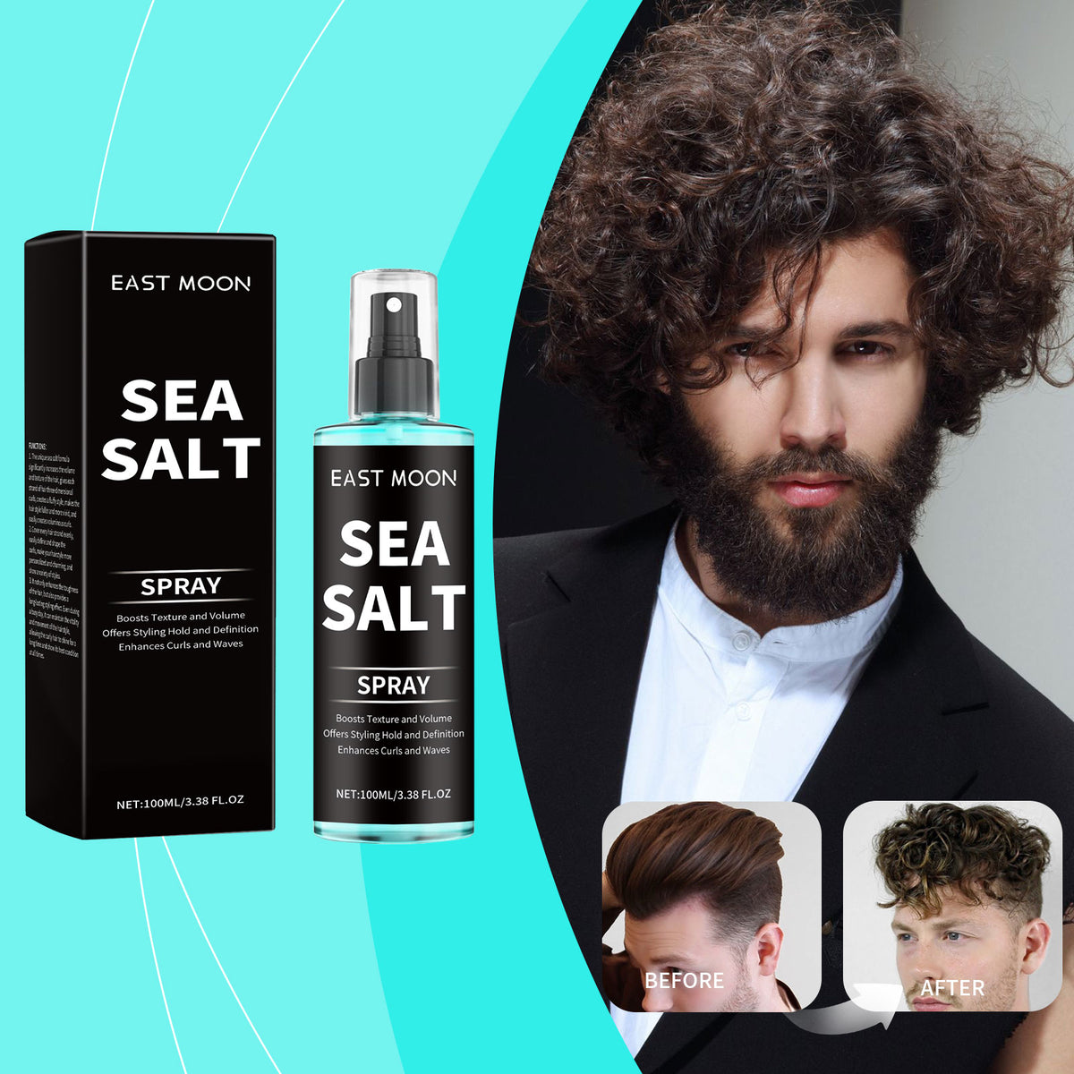 Sea Salt Texturizing Curl Spray – 100ml
