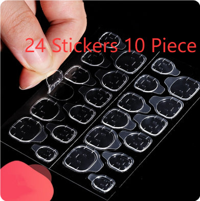Ultra-Thin Jelly Nail Stickers - Super Sticky Fake Nail Decals for Manicure