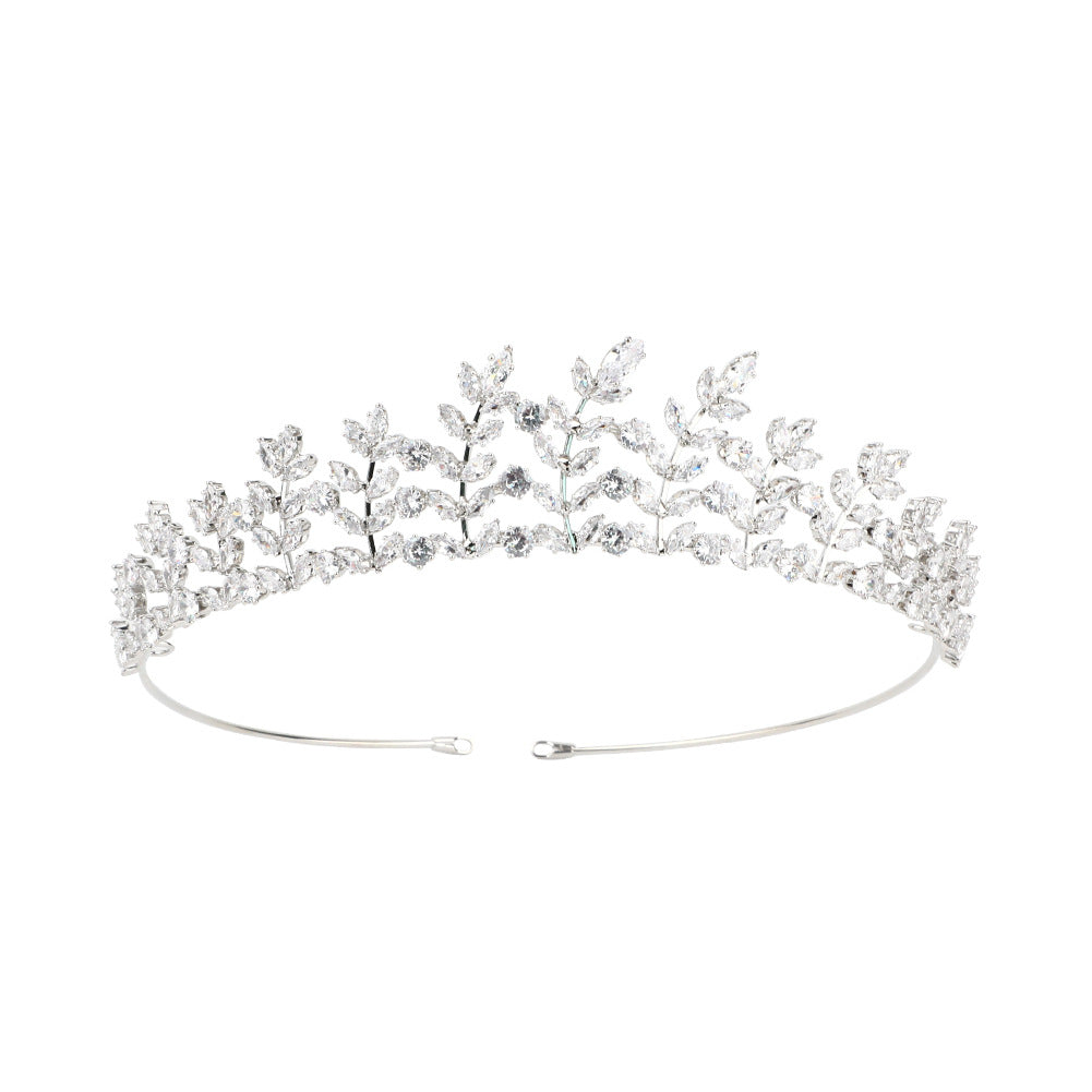 Bride Crown Tiara with AAA Zircon Crystals