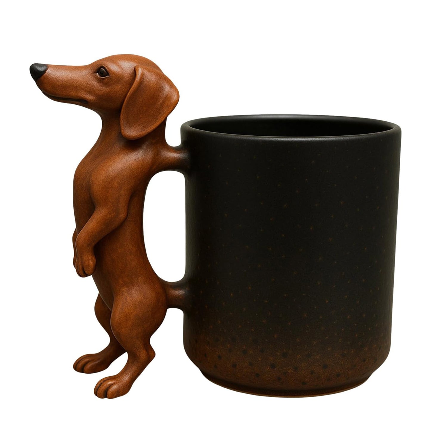 3D Handmade Dachshund Mug - Unique Ceramic Dog Coffee Cup