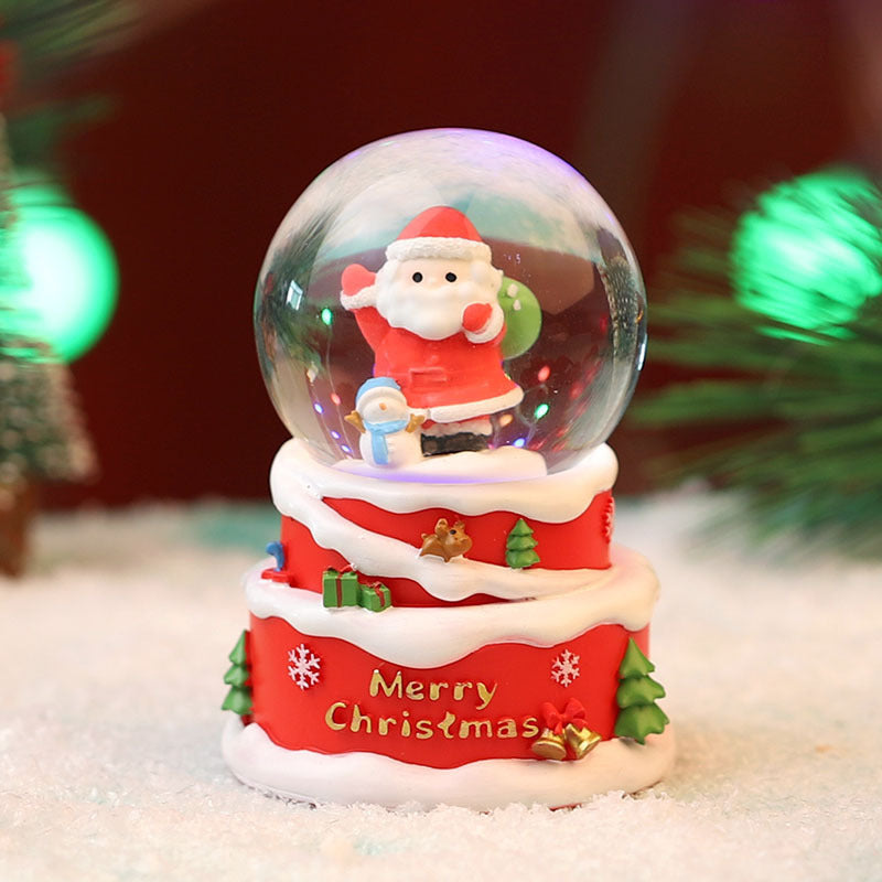 Christmas Crystal Ball Ornament Resin Craft Decor - Holiday Decoration Supplies