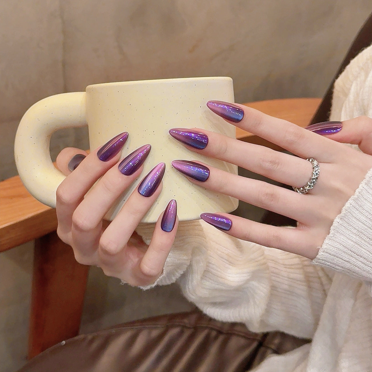Wear Nail Tips Dream Streamer Blue Cat Eyes Nail Art Kit