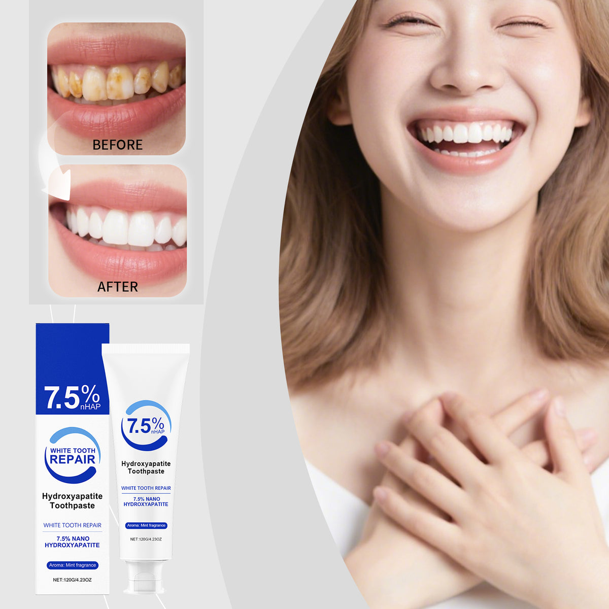 Mint Toothpaste 120g - Coconut Oil & Peppermint