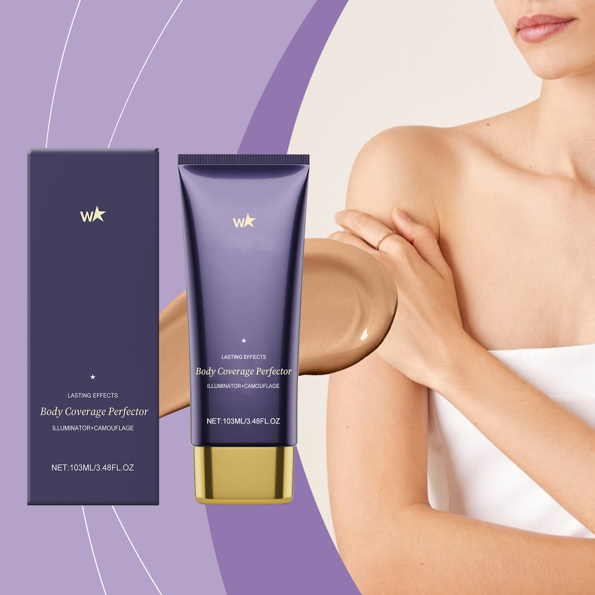 Body Concealer Repair Cream - Long-Lasting Moisturizer & Blemish Cover 103ml