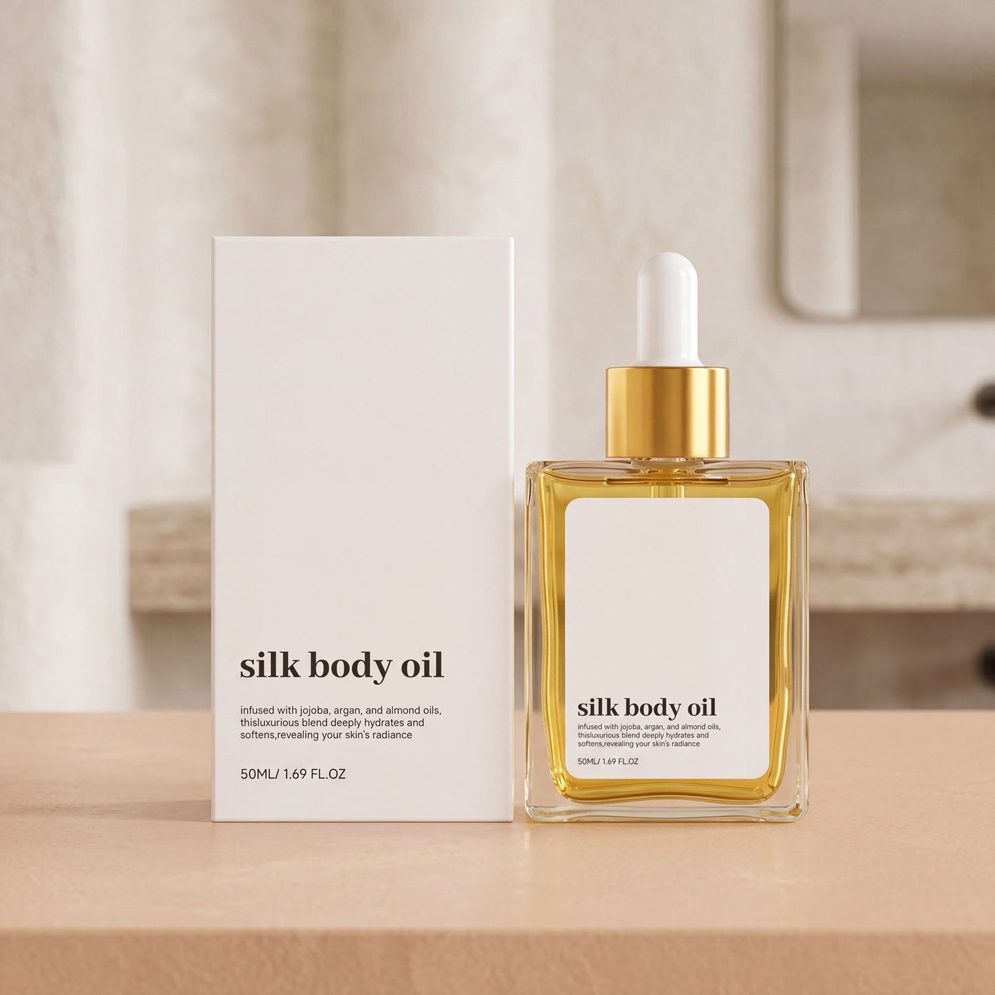 Silk Body Oil 50ML - Nourishing Skin Moisturizer for Face & Body