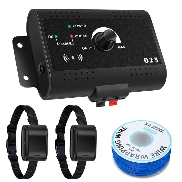 Electric Dog Fence System with Collar & Wire - Adjustable Size & Complete Kit