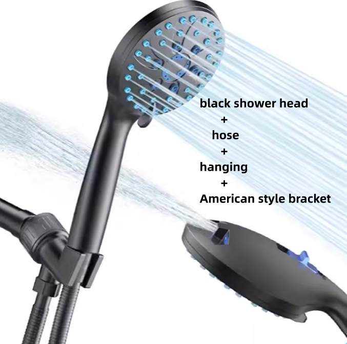 Multifunctional Shower Head with Pressurized Nozzle and Hose - Adjustable Spray Massage Rain