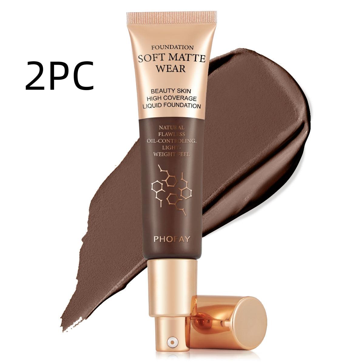 Full Coverage Liquid Foundation - Lightweight Oil-Controlling Makeup