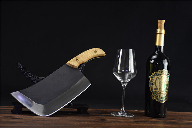 Bone Chopper Kitchen Meat Cleaver - Silver, 34cm Blade