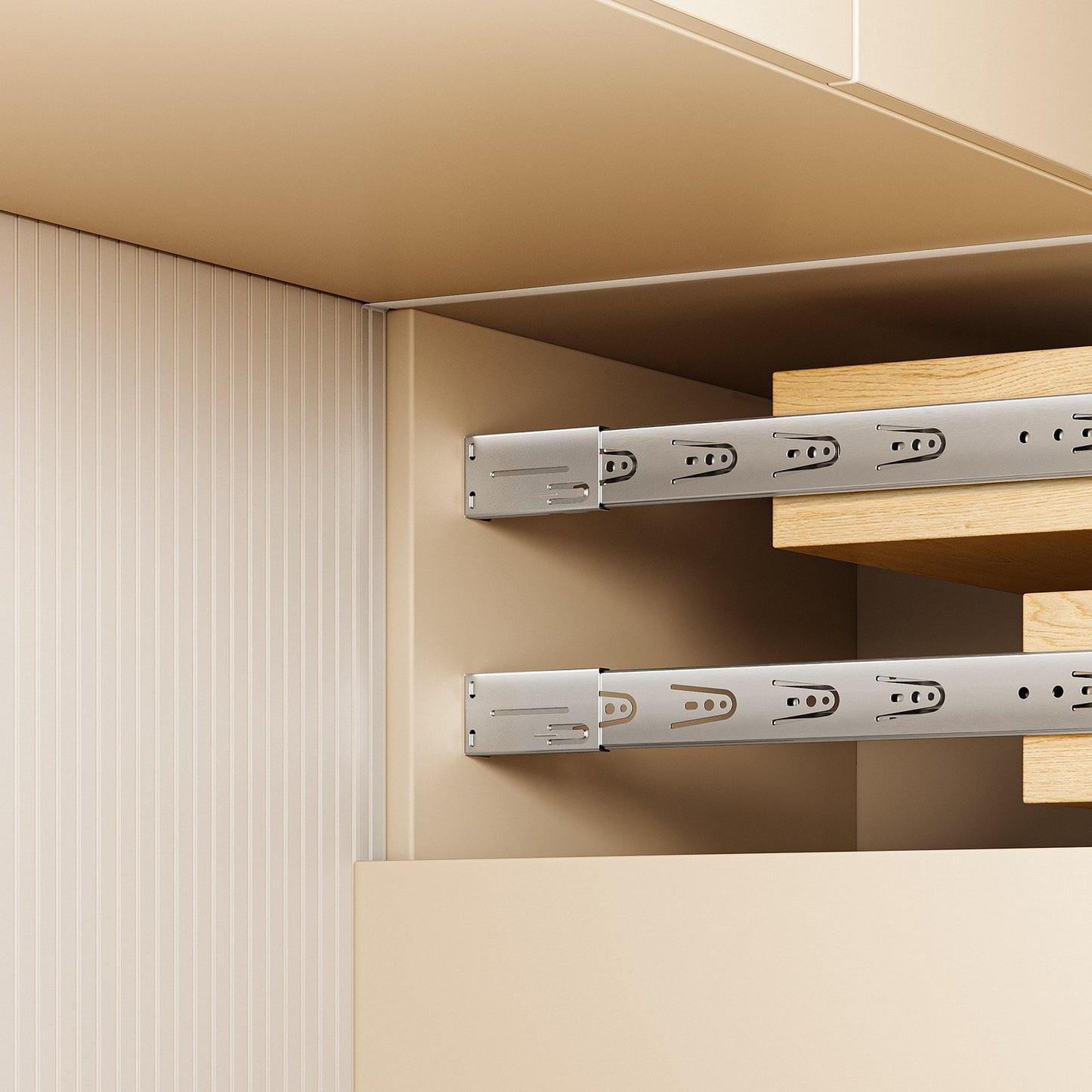 Drawer Cabinet Slides Brackets Set - 10 Pairs, Silver for Side Mount Rails