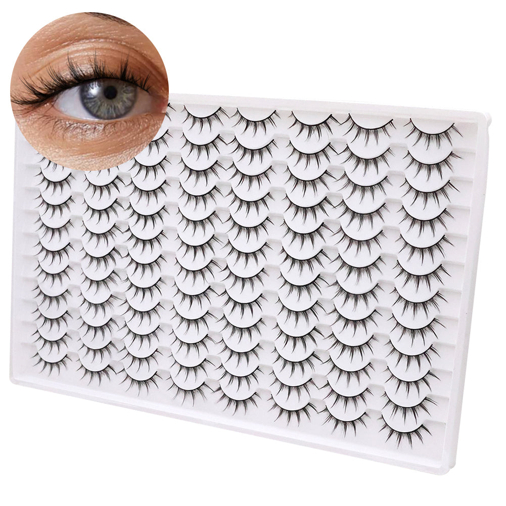 3D False Eyelashes - Multi-Layered Realistic Soft Lashes, Black
