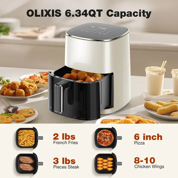6 Quart Air Fryer with Window - 12-in-1 Cooking Features