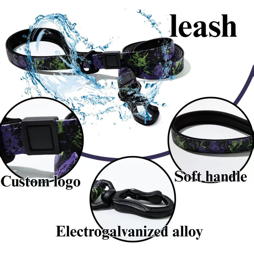 UV Printed Camouflage Embossed Pet Leash Set - Durable Outdoor Dog Accessory