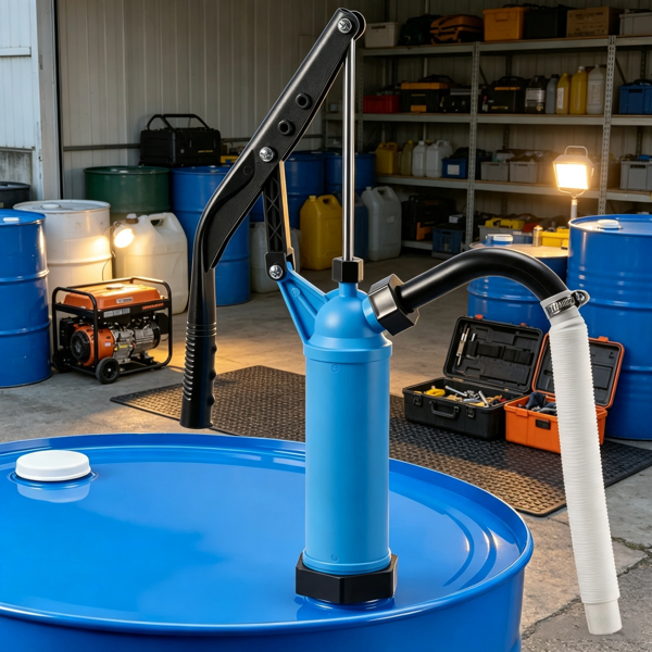 9.5 Oz Hand Operated Drum Pump for 5-55 Gallon Barrels - Liquids Transfer