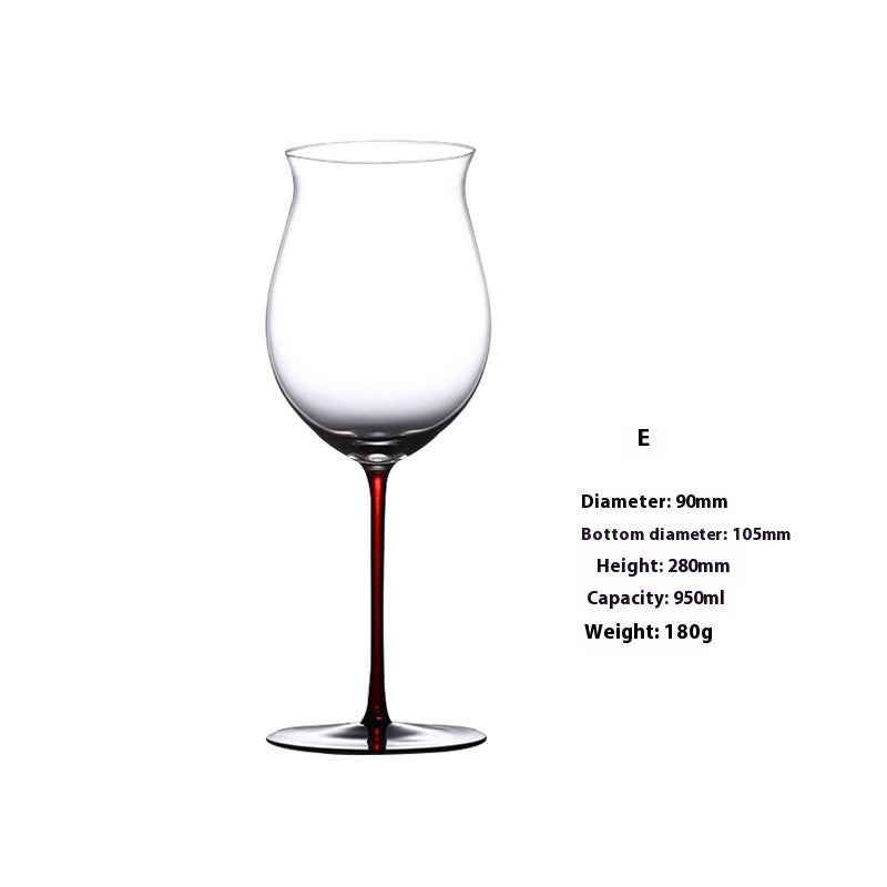 Red Wine Glass Set with Multiple Sizes and Styles - Elegant Home Barware