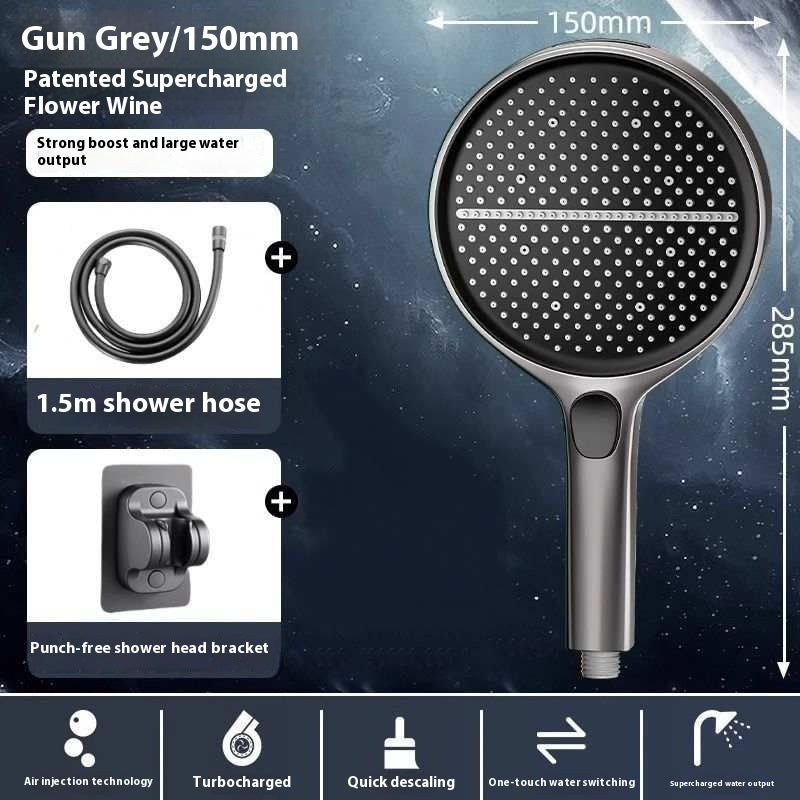 Pressurized Shower Head with Hose and Bracket - Multiple Colors