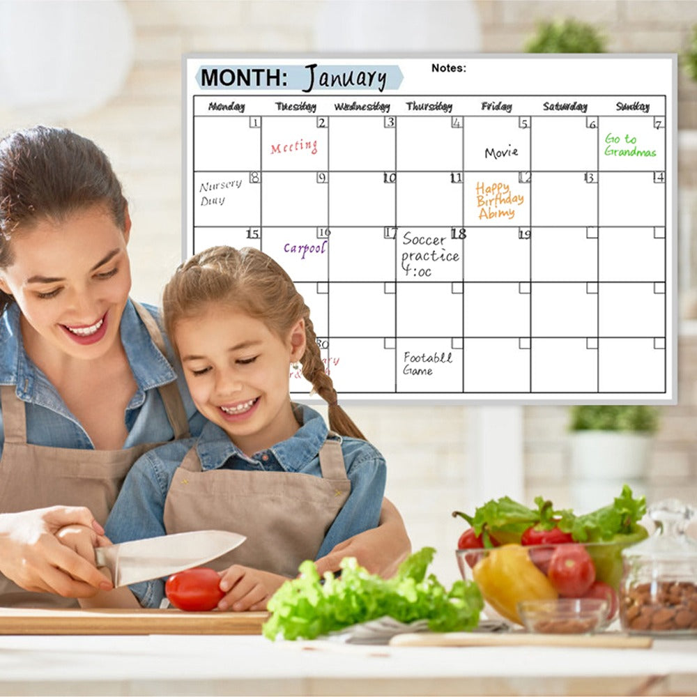 Magnetic Fridge Memo Board - Easy to Erase & Reusable