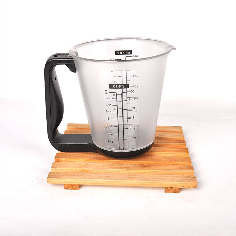 Electronic Measuring Cup and Kitchen Scale - Multifunctional Meal Scale, Battery Operated, Black