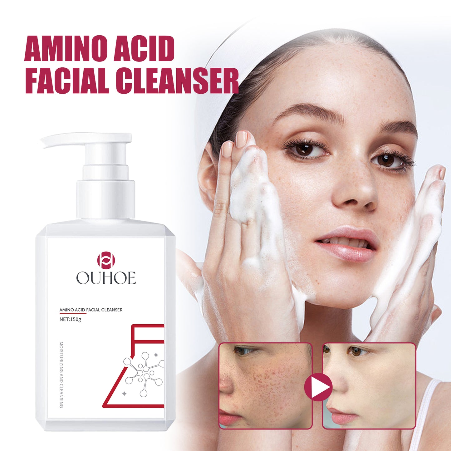 Amino Acid Facial Cleanser - Hydrating & Pore Cleansing Face Wash