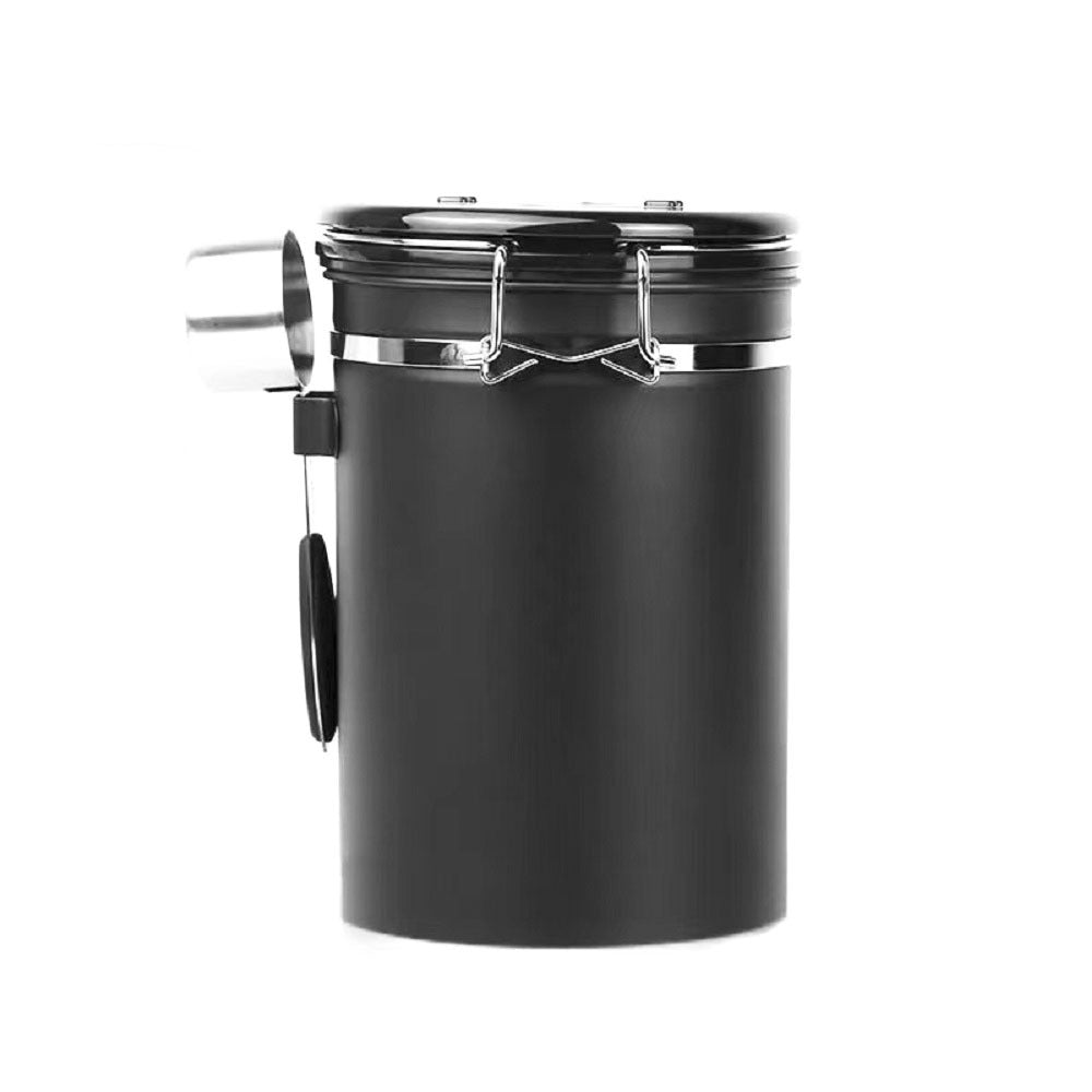 Airtight Coffee Storage Container - 18oz Stainless Steel Coffee Jar, Keeps Beans Fresh