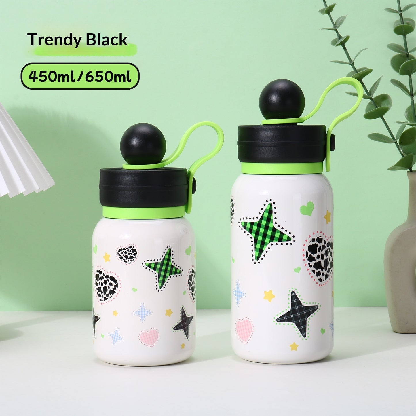 Portable Dual-Use Sports Water Bottle with Stainless Steel Insulation