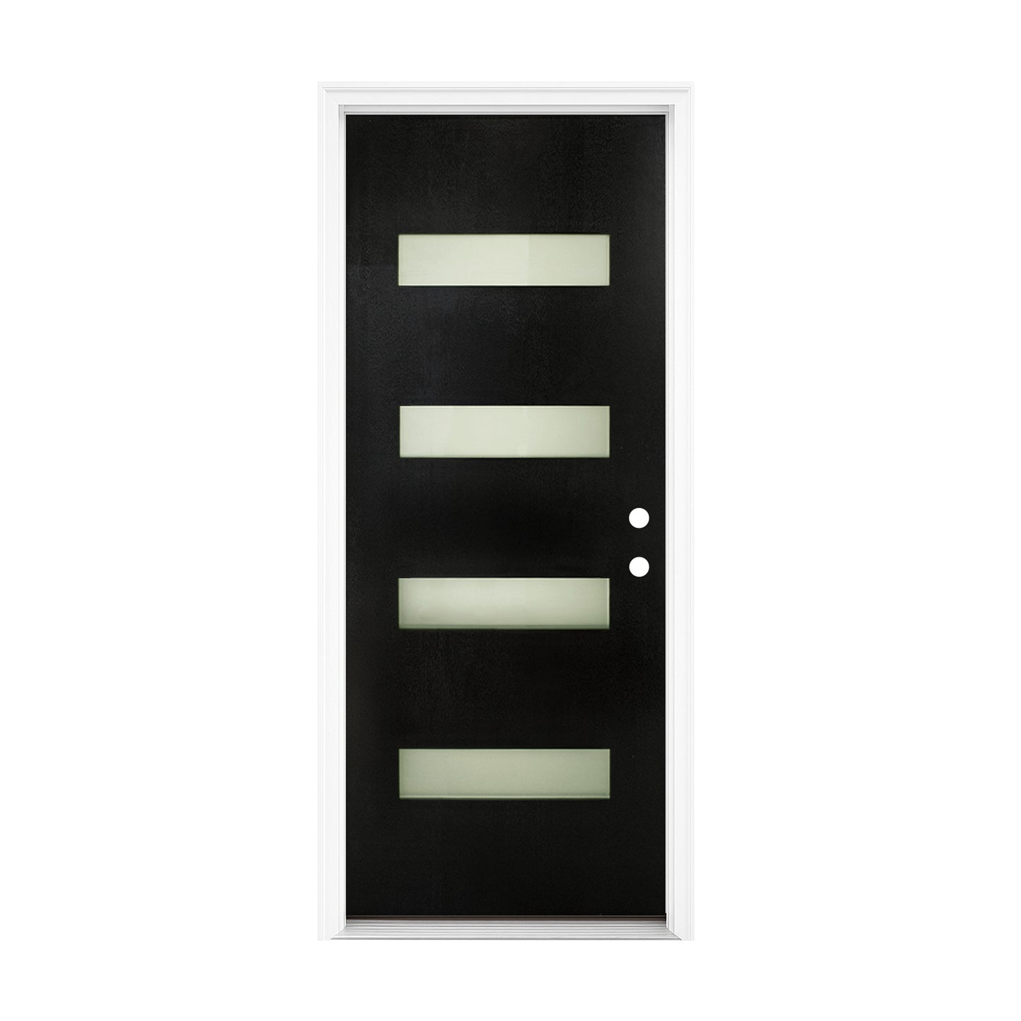 Fiberglass Door Frame with Frosted Glass Privacy for Entryway - Durable Home Improvement