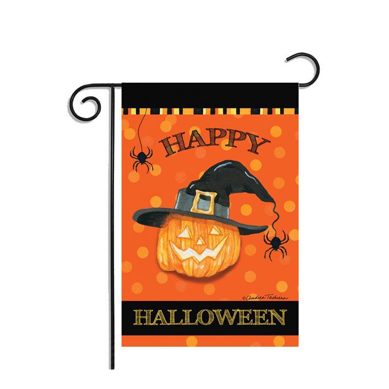 Double Sided Christmas Banner Linen Garden Festive Flag for Holiday Decoration