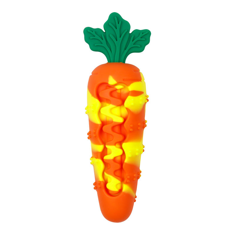 Pet Silicone Tooth Gel Splicing Radish Toy - Colorful Chew Accessory