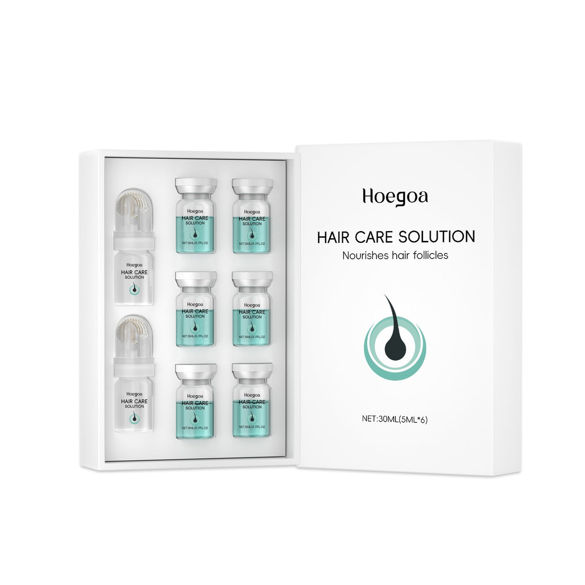 Hair Nourishing Smoothing Essence Set - 6 Bottles with Roller