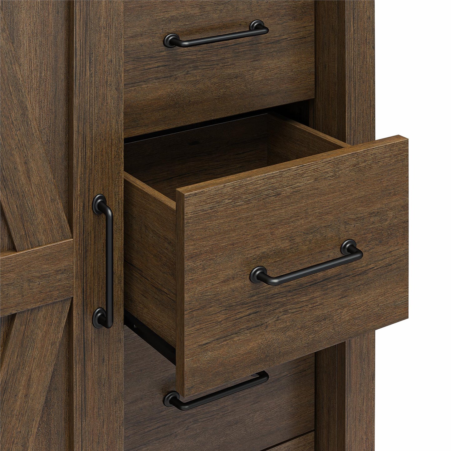 Walnut Alton Farmhouse Gentleman's Chest - Rustic Storage Dresser