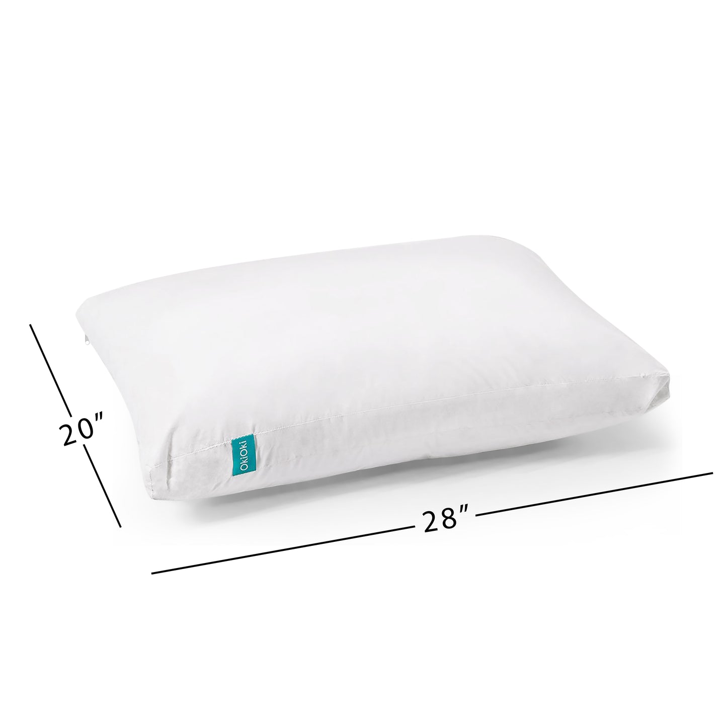 Hypoallergenic Bed Pillow - White, 28x20x8 Inches