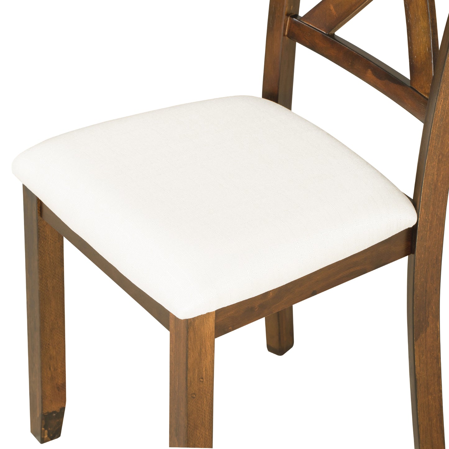 6-Piece Wooden Dining Table Set with Chairs and Bench - Natural Cherry