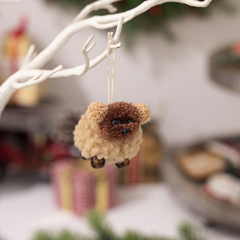 Christmas Felt Puppy Pendant Ornament - Plush Felt Dog Decoration