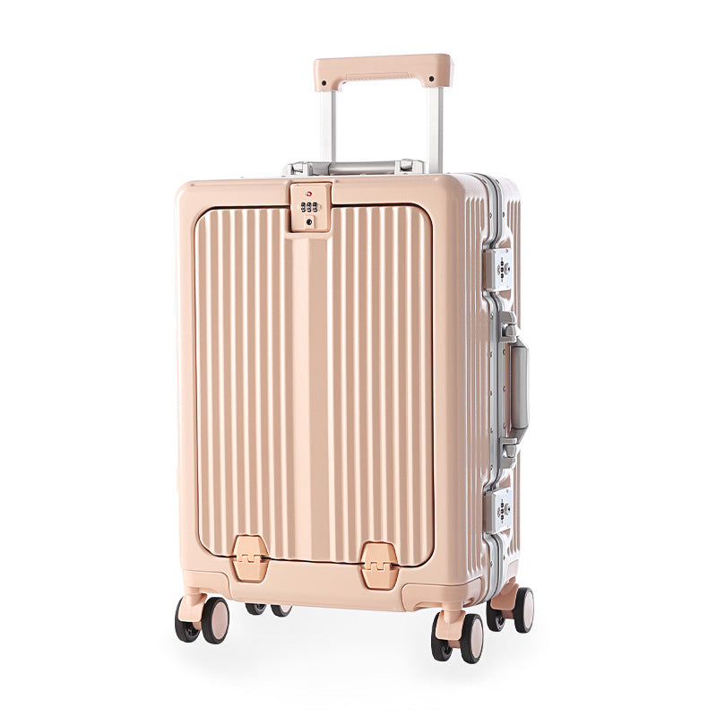Multi-Functional Hard Shell Travel Suitcase with Water-Resistant Polycarbonate Frame