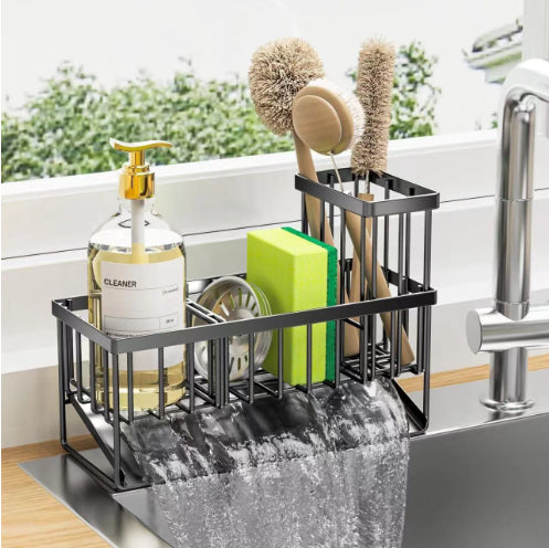 Stainless Steel Sponge and Cloth Storage Rack for Kitchen