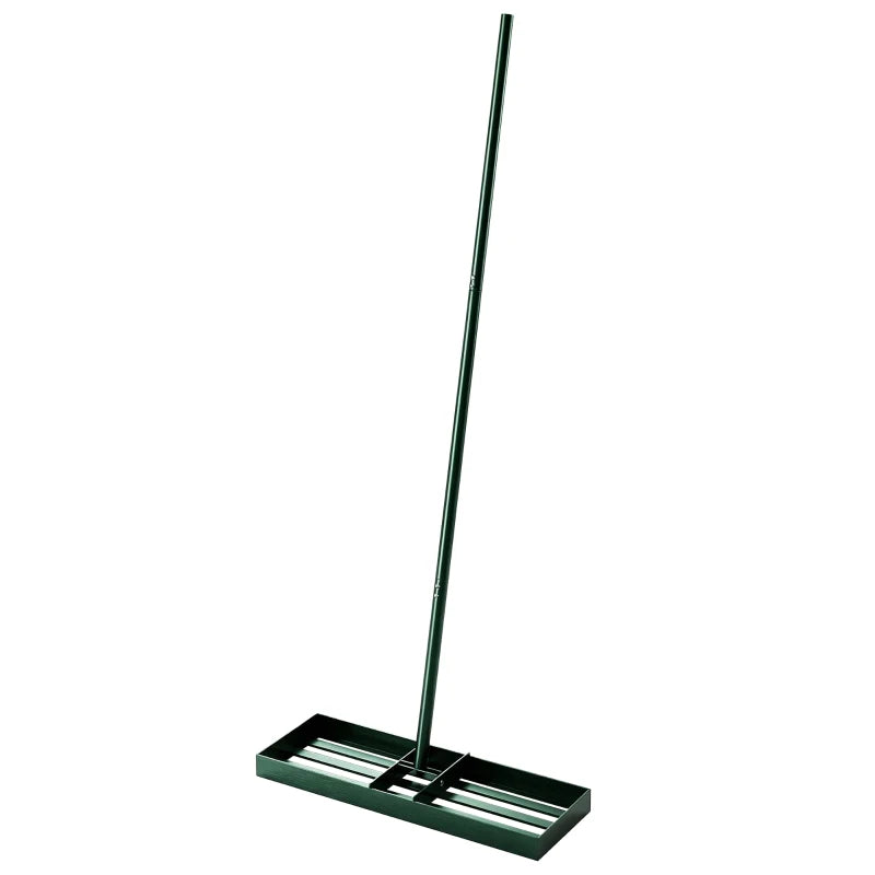 Heavy Duty Garden Leveling Rake - Green, 29.9" Wide Head