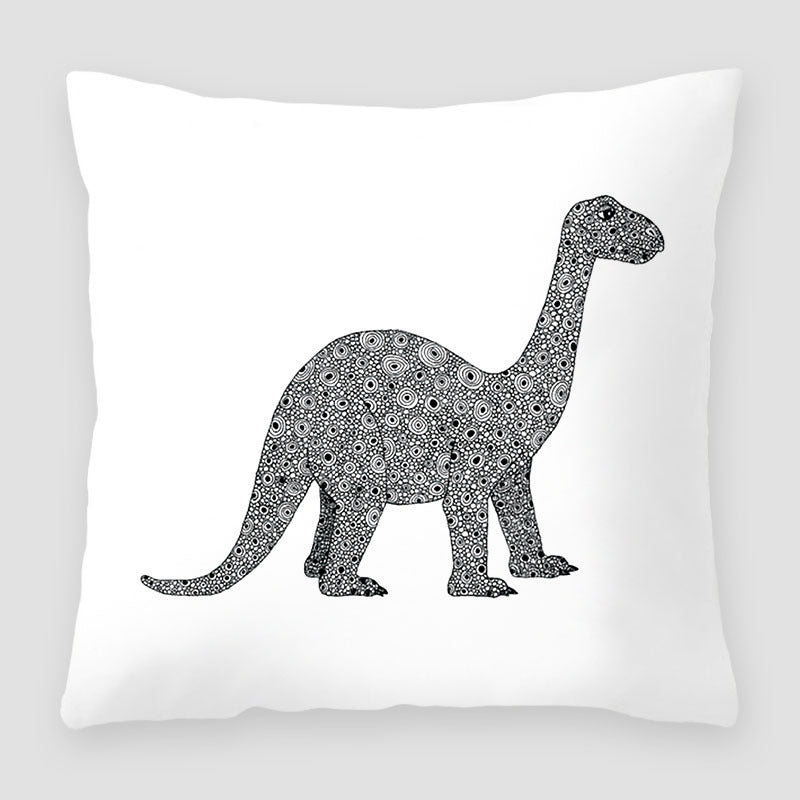 Cartoon Peach Skin Velvet Pillow Cover for Sofa & Living Room - Multiple Colors