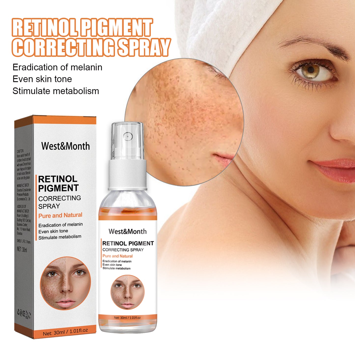 Retinol Pigment Correcting Spray - Skin Brightening & Dark Spot Treatment