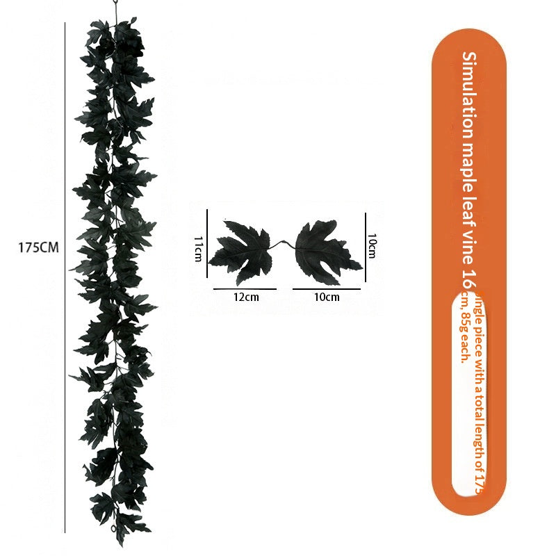 Artificial Maple Leaf Vine Wall Hanging Decoration for Halloween & Fall