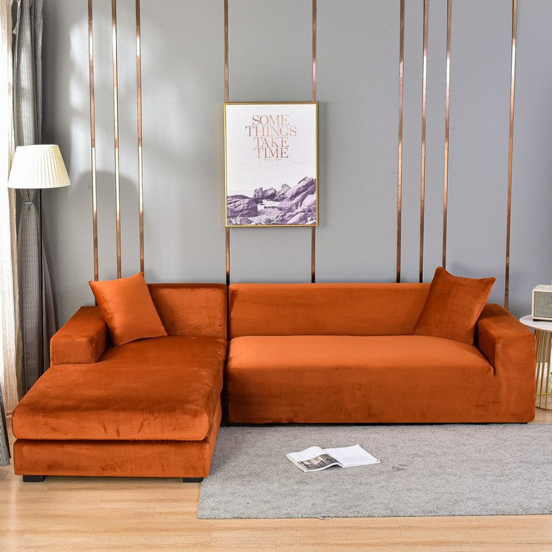 Multi-Color Sofa Cover Set for 145-185cm, 5 Seats & Pillowcases - Home Fabric Soft
