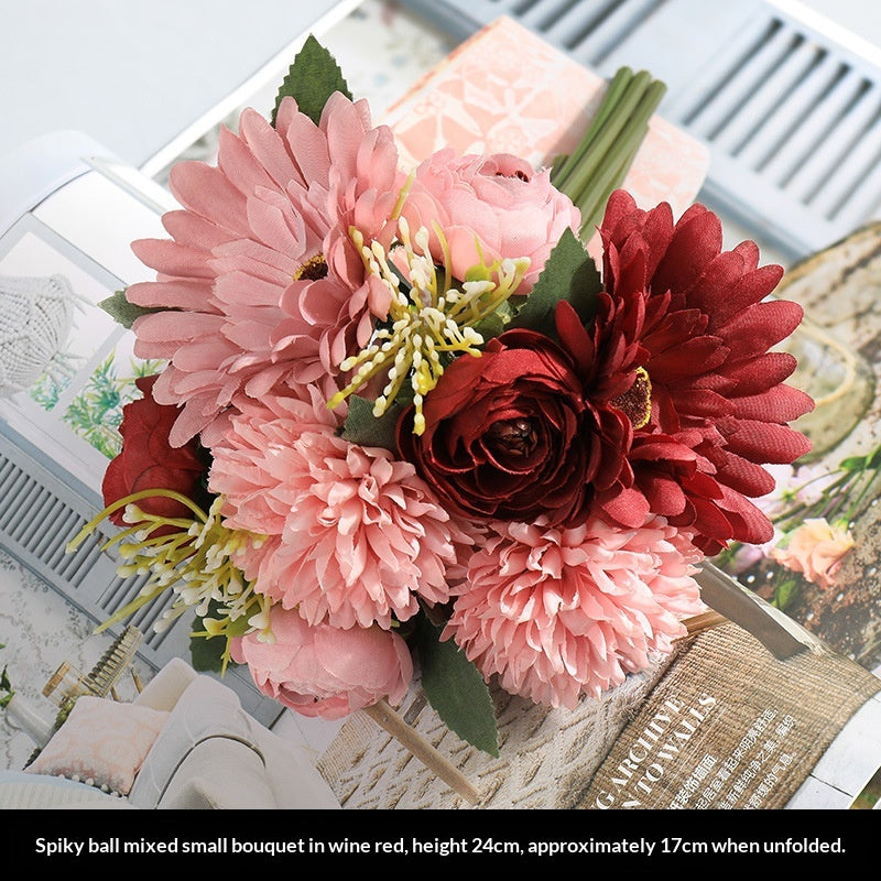 Artificial Flower Bouquet for Home & Garden - Handmade Silk Flowers in Multiple Colors