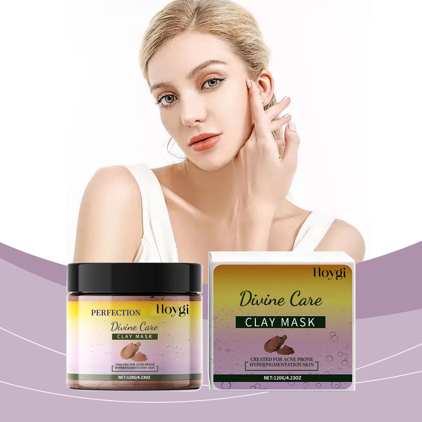 Brightening Facial Mask with Turmeric & Tea Tree Oil - Deep Moisturizing Care