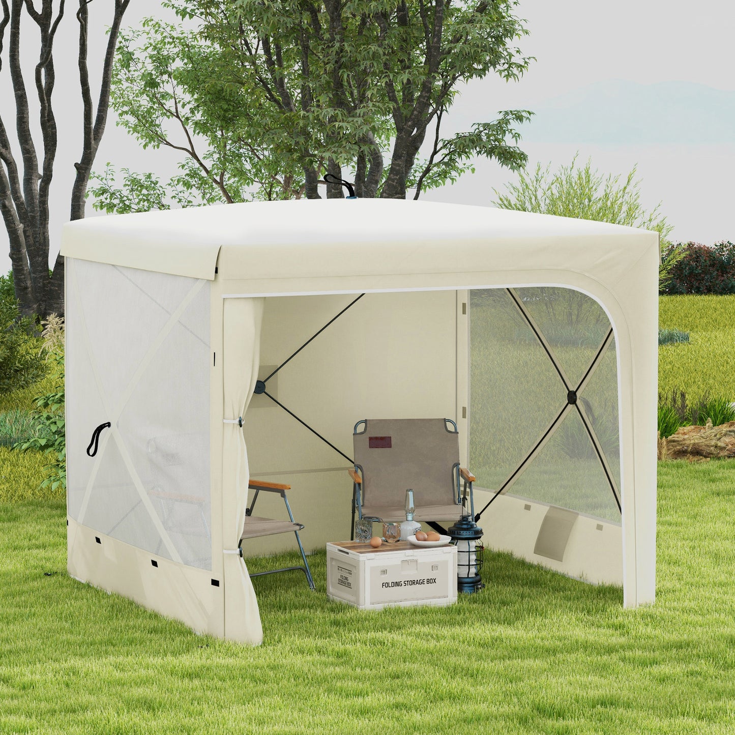 Pop Up Canopy Tent - UV-Resistant Sun Shade Shelter for 3-5 People