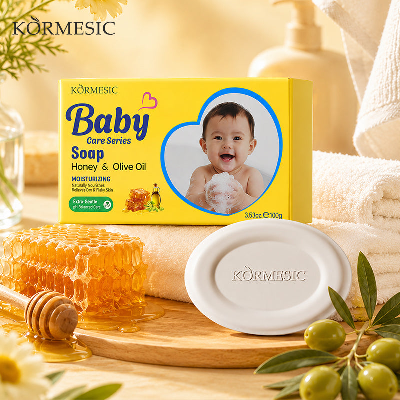 Honey & Olive Oil Baby Soap 100g - Gentle Natural Baby Bath Bar
