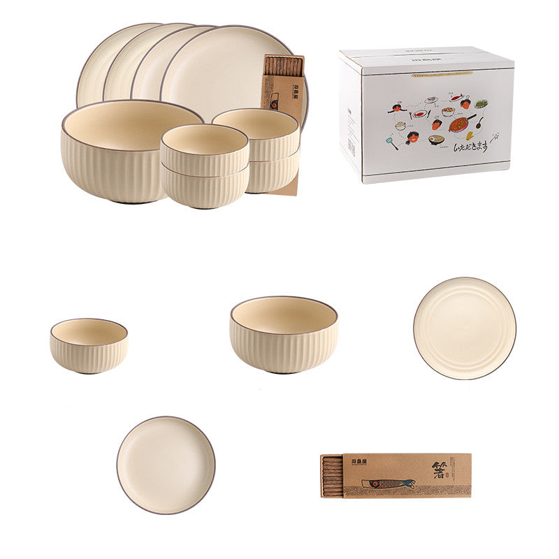 Porcelain Tableware Bowl and Dish Set - Nordic Style Kitchen Dinnerware