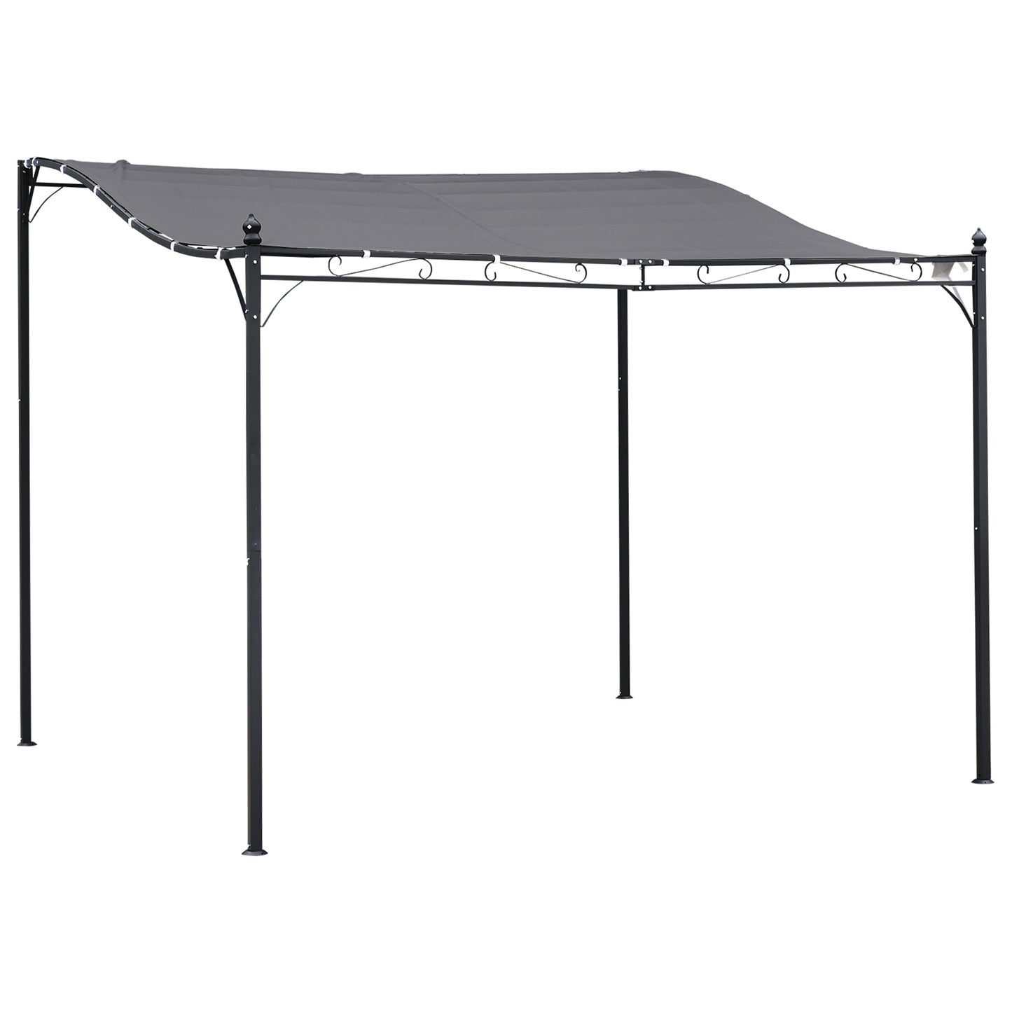 Weatherproof 10x10 Gray Gazebo Canopy Shelter for Outdoor Events