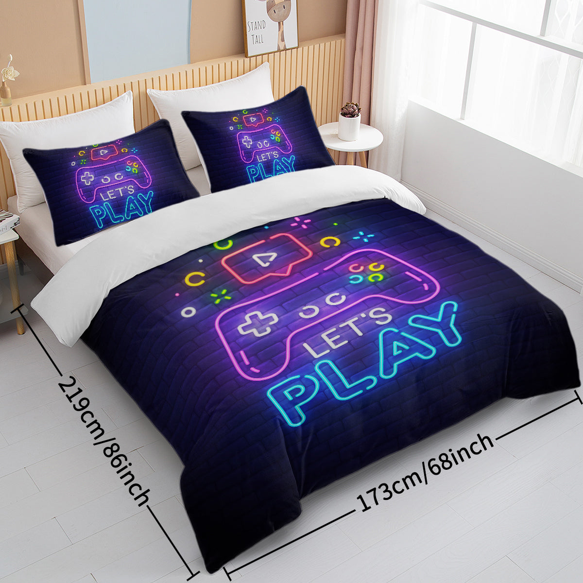 Gaming Duvet Cover Set with Pillow Shams - Multiple Sizes