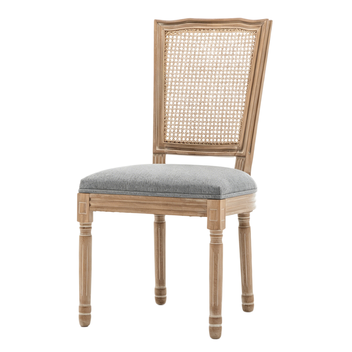 Farmhouse Solid Wood Dining Chairs with Cushioned Seat - Set of 2