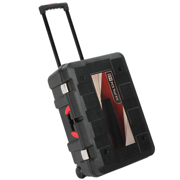 599-Piece Power Tool Set with 21V Cordless Drill and Rolling Toolbox
